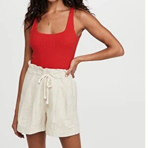 Mara Hoffman Percy Square-Neck Ribbed Bodysuit
